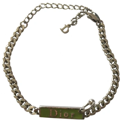 Pre-owned Dior Gourmette Silver Metal Bracelet