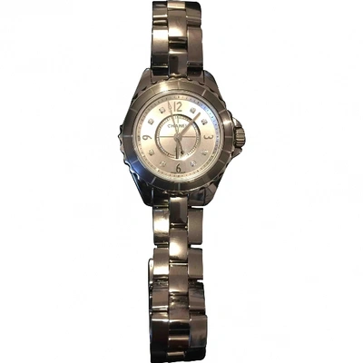 Pre-owned Chanel J12 Quartz Titanium Watch