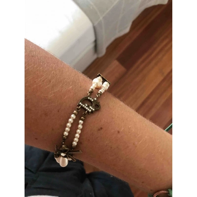 Pre-owned Dior Gold Pearls Bracelet