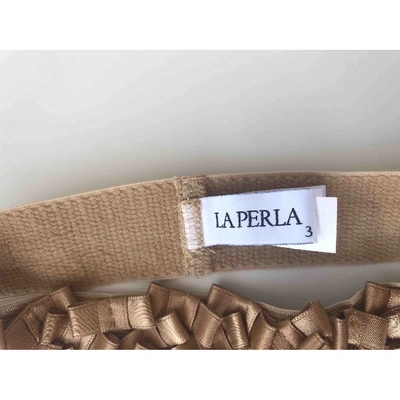 Pre-owned La Perla Silk Hair Accessory In Beige