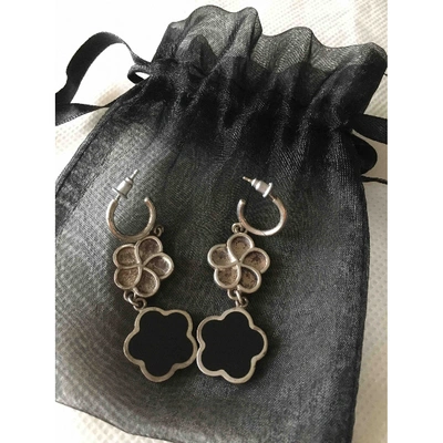 Pre-owned Christofle Black Silver Earrings