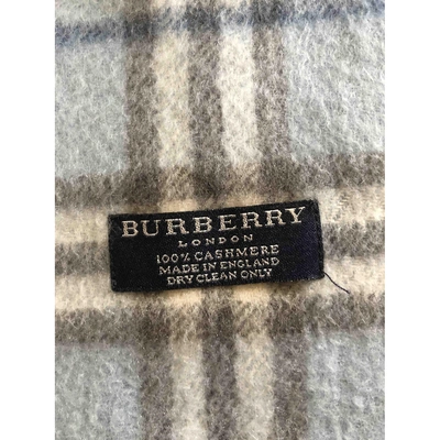 Pre-owned Burberry Blue Cashmere Scarves