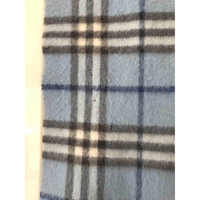 Pre-owned Burberry Blue Cashmere Scarves