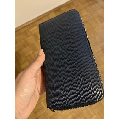 Pre-owned Louis Vuitton Navy Leather Wallet