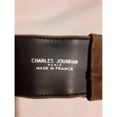 Pre-owned Charles Jourdan Belt In Grey