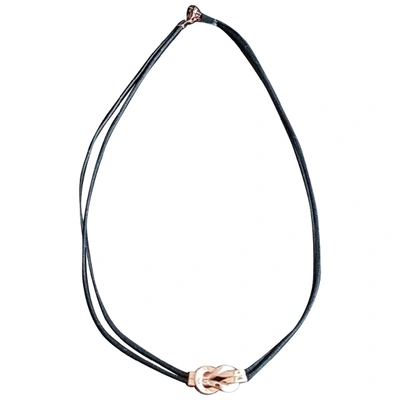 Pre-owned Fred 8°0 Pink Gold Necklace In Black