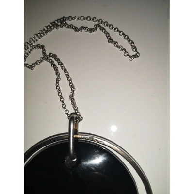 Pre-owned Lalique Black Silver Necklace