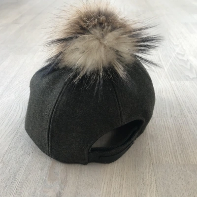 Pre-owned Fendi Cashmere Cap In Green