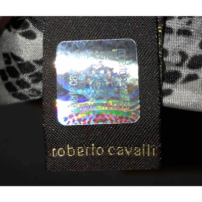 Pre-owned Roberto Cavalli Black Silk Scarf