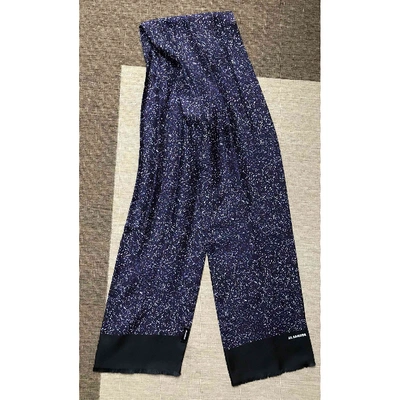Pre-owned Jil Sander Purple Silk Silk Handkerchief