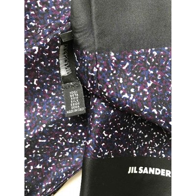 Pre-owned Jil Sander Purple Silk Silk Handkerchief
