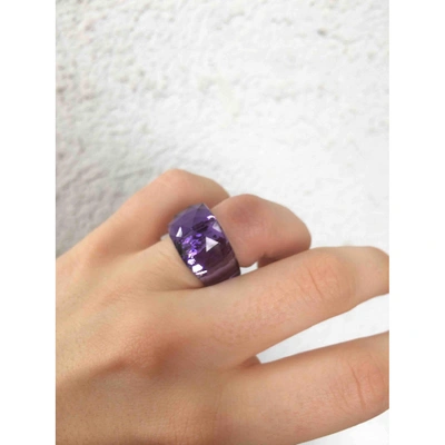 Pre-owned Swarovski Nirvana Purple Crystal Ring