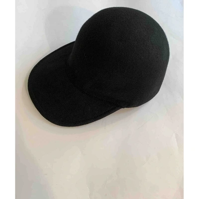 Pre-owned Stella Mccartney Wool Cap In Black