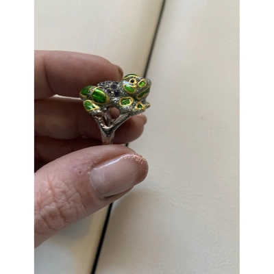 Pre-owned Bernard Delettrez Green Metal Ring
