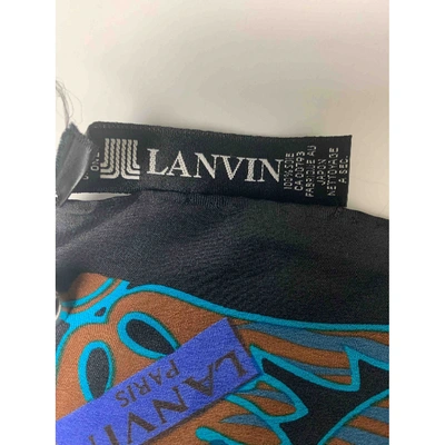 Pre-owned Lanvin Silk Neckerchief In Blue