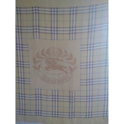 Pre-owned Burberry Silk Handkerchief In Yellow