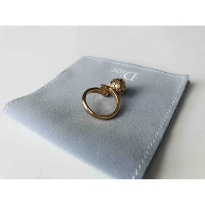 Pre-owned Dior Gold Pearl Ring