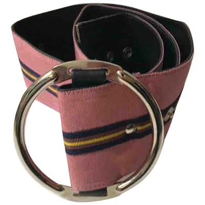 Pre-owned Lanvin Cloth Belt In Pink
