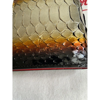 Pre-owned Christian Louboutin Multicolour Python Wallet