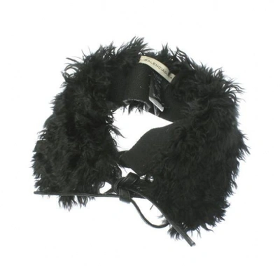 Pre-owned Balenciaga Black Fur Scarf