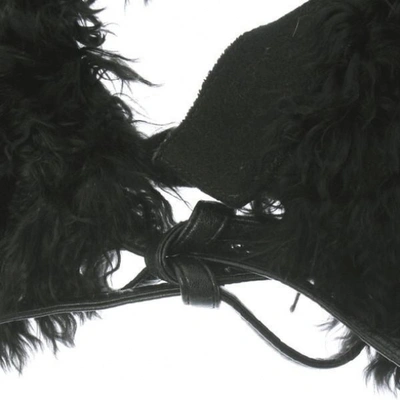 Pre-owned Balenciaga Black Fur Scarf