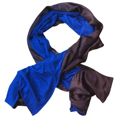 Pre-owned Pierre-louis Mascia Silk Scarf In Blue