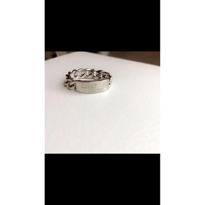 Pre-owned Dior White White Gold Rings