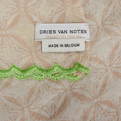 Pre-owned Dries Van Noten Beige Silk Scarf