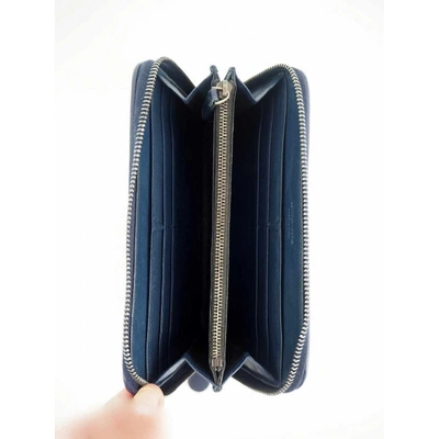 Pre-owned Bottega Veneta Leather Wallet In Blue