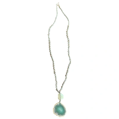 Pre-owned Chan Luu Cloth Necklace In Green