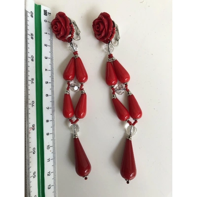 Pre-owned Ben-amun Earrings In Red
