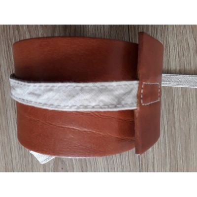 Pre-owned Brunello Cucinelli Leather Belt In Brown