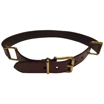 Pre-owned Jil Sander Brown Leather Belt