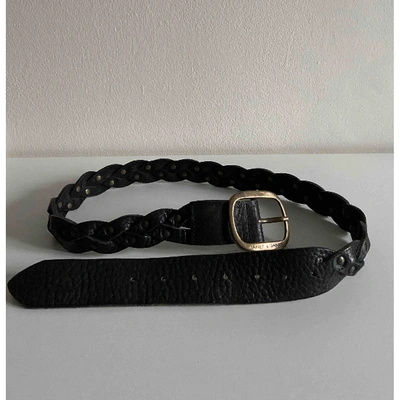 Pre-owned Janet & Janet Leather Belt In Black