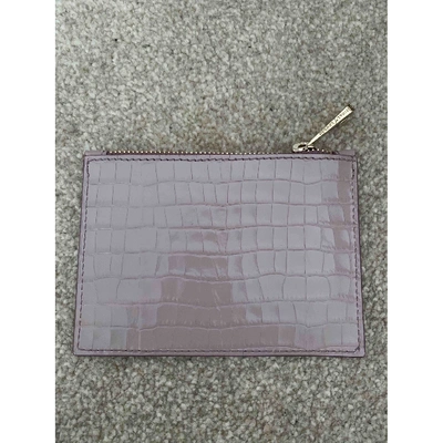 Pre-owned Aspinal Of London Patent Leather Purse In Purple
