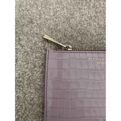 Pre-owned Aspinal Of London Patent Leather Purse In Purple