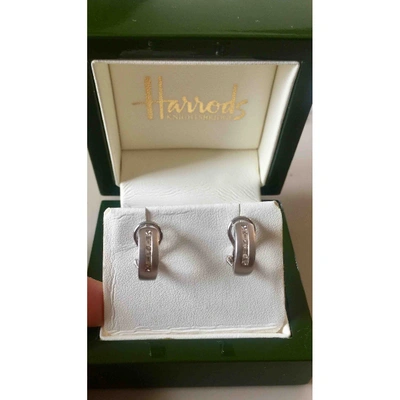 Pre-owned Harrods Silver White Gold Earrings