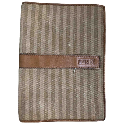 Pre-owned Fendi Cloth Wallet In Beige