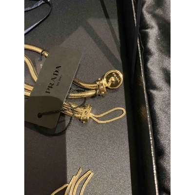 Pre-owned Prada Gold Metal Long Necklace