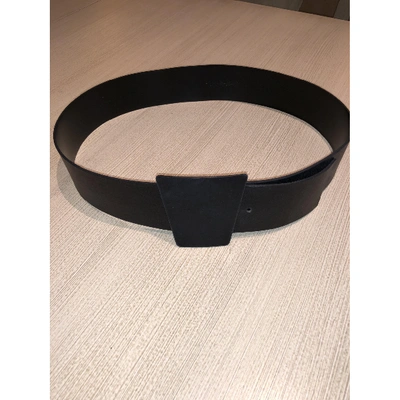 Pre-owned Akris Leather Belt In Black