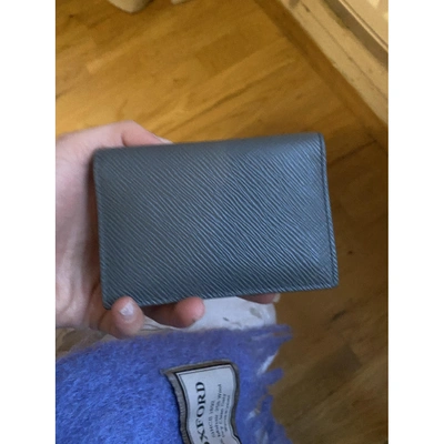 Pre-owned Smythson Leather Wallet In Grey