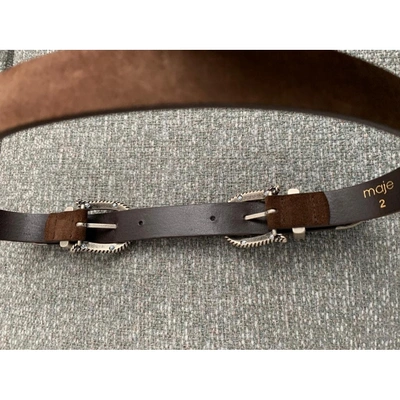 Pre-owned Maje Brown Suede Belt