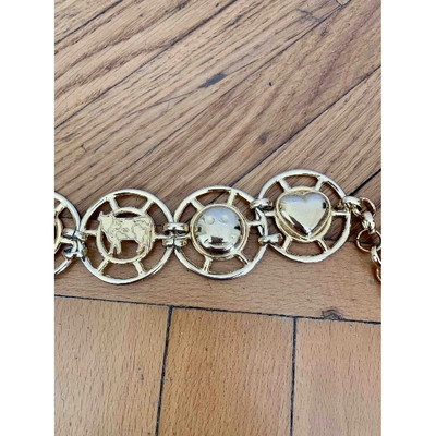 Pre-owned Moschino Belt In Gold