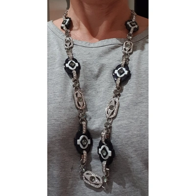 Pre-owned Prada Long Necklace In Silver