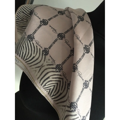 Pre-owned Roberto Cavalli Silk Neckerchief In Pink