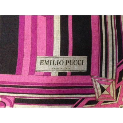 Pre-owned Emilio Pucci Silk Cheche In Pink