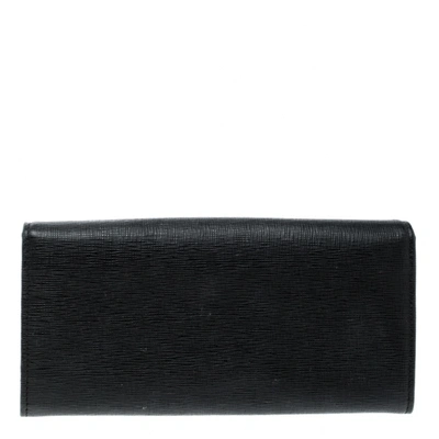 Pre-owned Fendi Black Leather Wallet