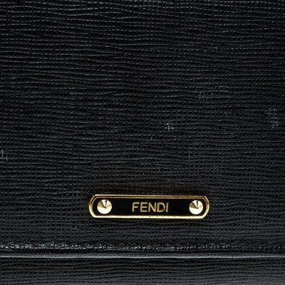 Pre-owned Fendi Black Leather Wallet