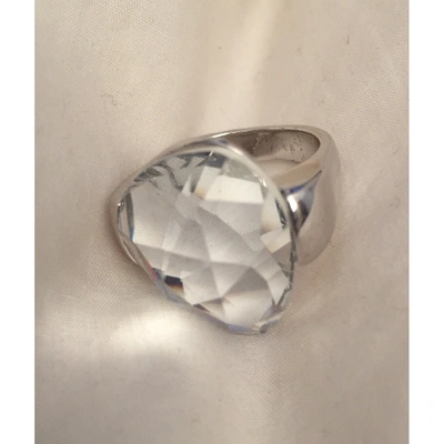 Pre-owned Swarovski Crystal Ring In Silver