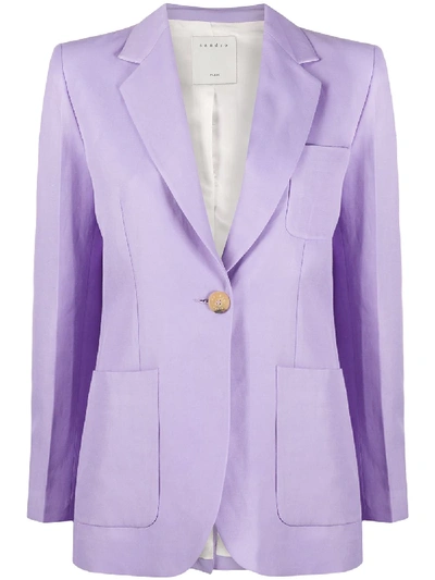 Shop Sandro 'edie' Blazer In Purple